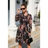 Women's Summer Printed Long Sleeve Large Swing Casual Dresses