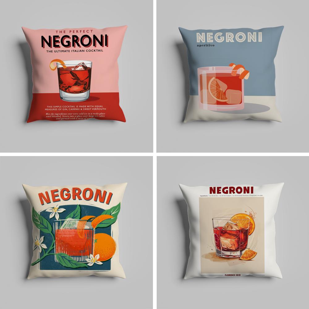 Pillow Case luxurious home office, sofa decorative Multi sized car seat cushions, pillowcases Negroni Cocktail