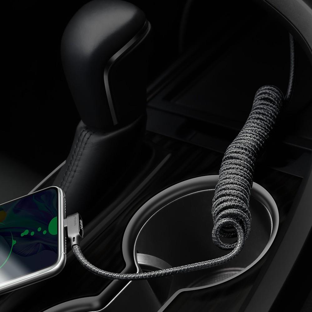 Mcdodo Кабель для телефона Usb Type-C с пружинным светодиодом и углом 90°, 1,8 м, черный, Ca-7310