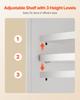 Bathroom Wall Cabinet, 2 Doors & Adjustable Shelf, Over the Toilet Storage Medicine Cabinet Wall Mounted, Hanging Organizer with Shelves & Open