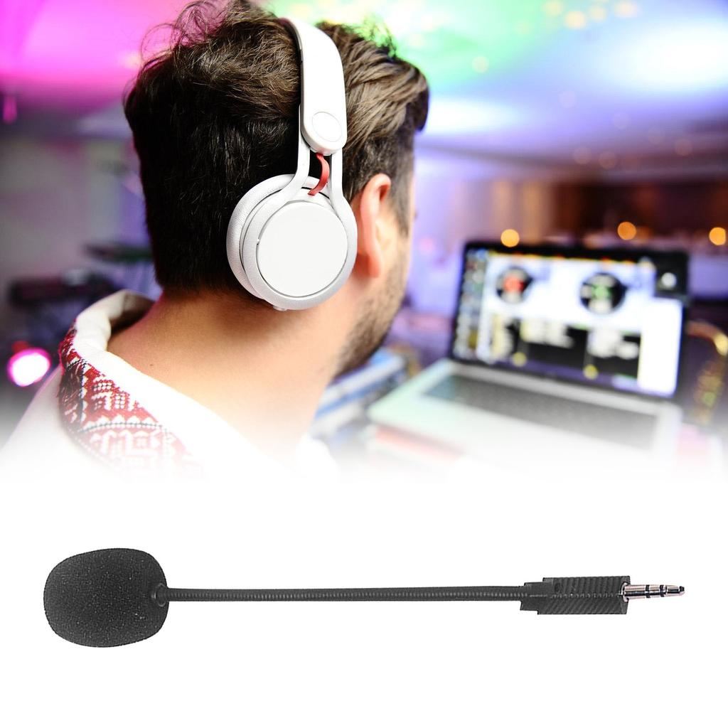 3.5mm Detachable Gaming Microphone Boom for Plantronics Rig 400 Headsets Clearly Voice Pickup Mic Boom Foam Filter