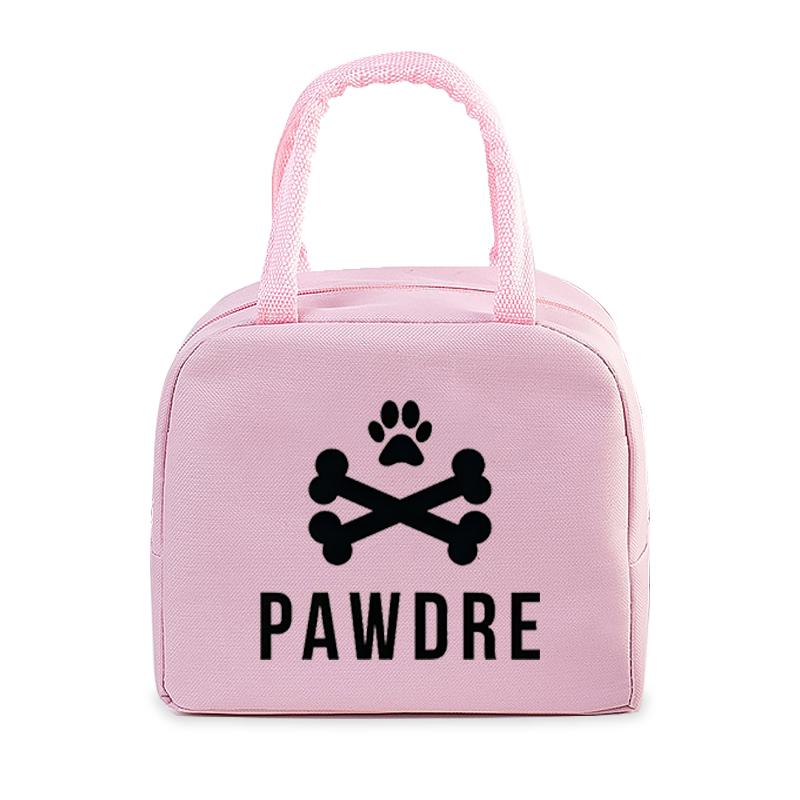 Bento Thermal Bag Pug Dog Cartoon Print Women Insulation Portable Pouch Food Picnic Fresh Cooler Lunch Bag for School Student