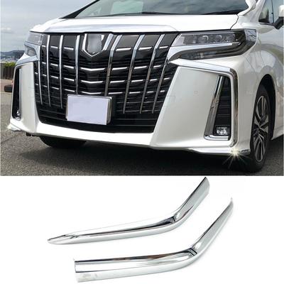 Для Toyota Alphard 30 2018 Спорт ABS хром Передний бампер Угловая защитная накладка Декоративные аксессуары