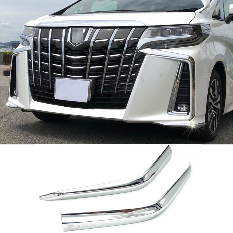 Для Toyota Alphard 30 2018 Спорт ABS хром Передний бампер Угловая защитная накладка Декоративные аксессуары