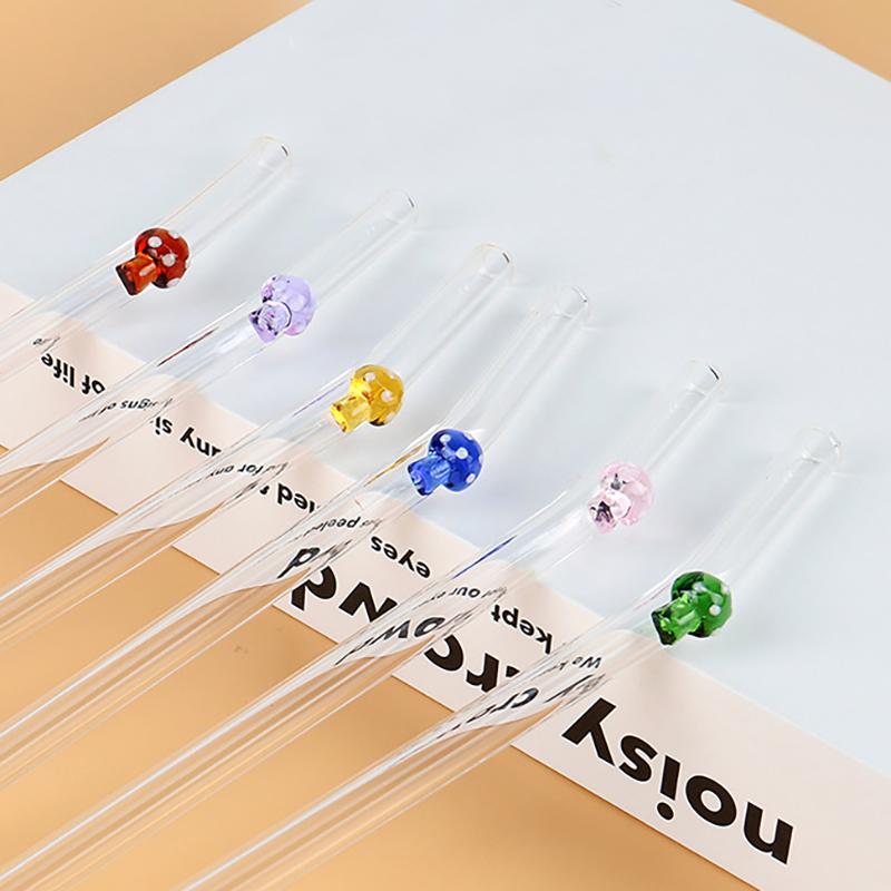 Flower Glass Straw Reusable Drinking Straws Cute Straw For Festival Party Wedding Cocktail Bar Beachs