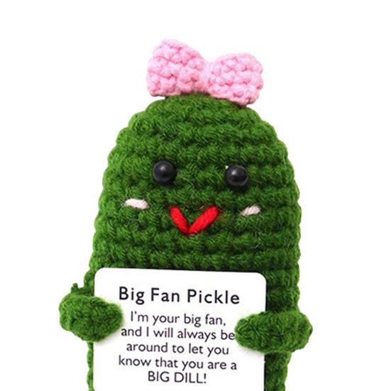 Позитивная кукла-картошка, ручная работа, эмоциональная поддержка, вязаная крючком игрушка с поощрительной открыткой, мягкая