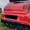 For VW Golf 6 MK6 R R20 2008-2013 Car Rear Bumper Diffuser Tail Splitter Spoilers Protector Guard Lip Glossy Black ABS Bodykits
