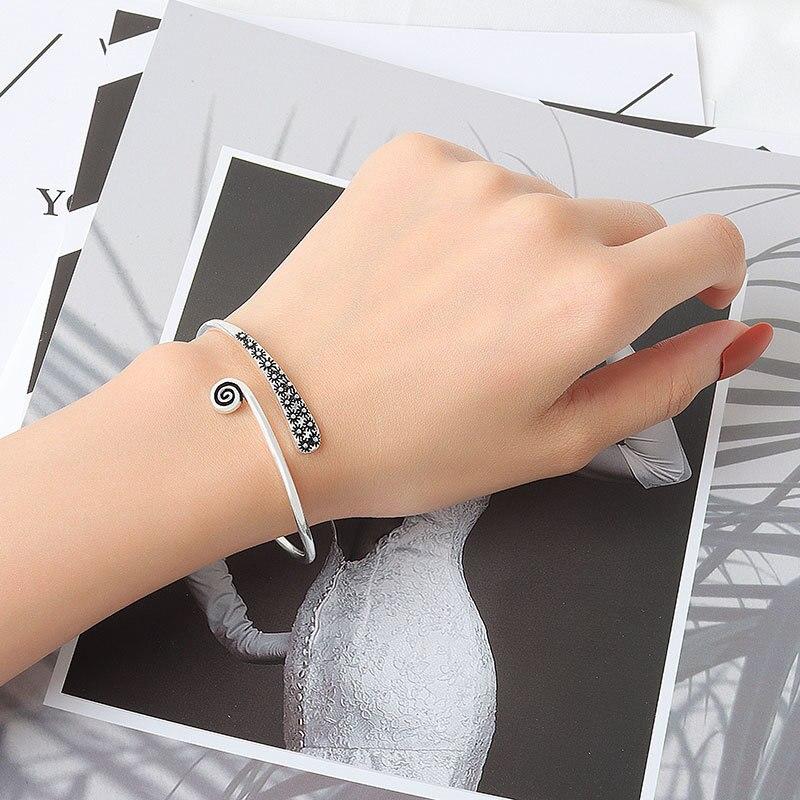 Богемия Стерлингового Серебра 925 Винтаж Браслет-Шарм и Браслет Для Женщин Мужчин Модные Элегантные Ювелирные Изделия SL141