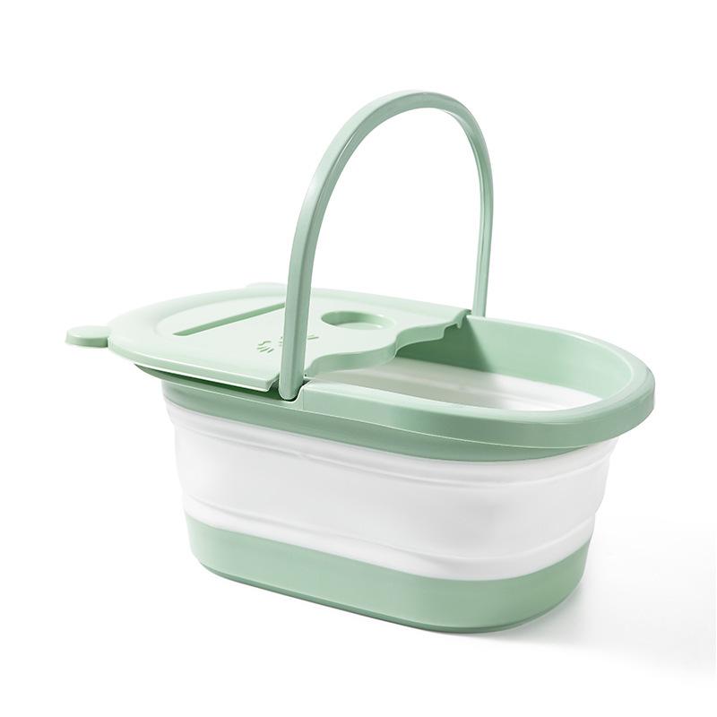 Компактная складная ванночка для ног с крышкой - Глубокий массаж, ведро для замачивания ног для взрослых