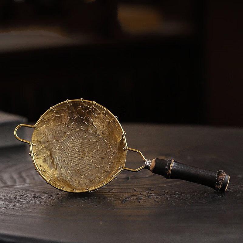 Bamboo Handle Tea Strainer