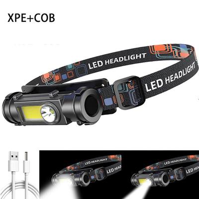 Портативный светодиодный налобный фонарь со встроенным аккумулятором 18650, уличный налобный фонарь для рыбалки, мощный фонарик, перезаряжаемый USB фонарик