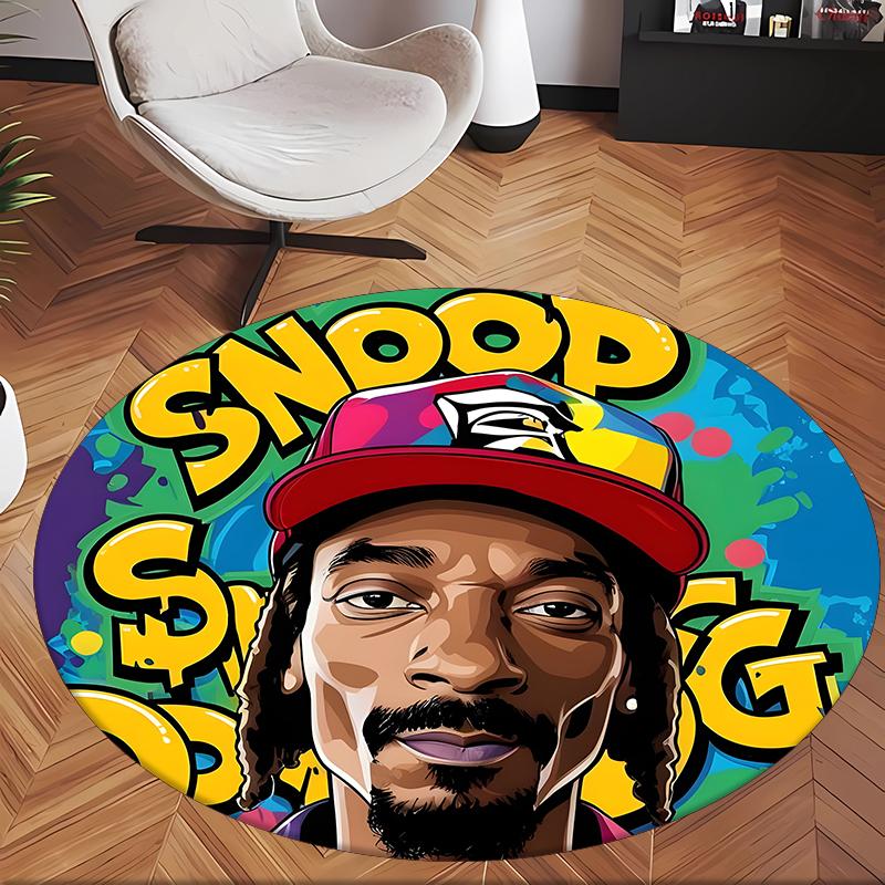 Snoop Dog (1) Round Office Rug Decorative Floor Rug for Office Bedroom Living Room and Home Space