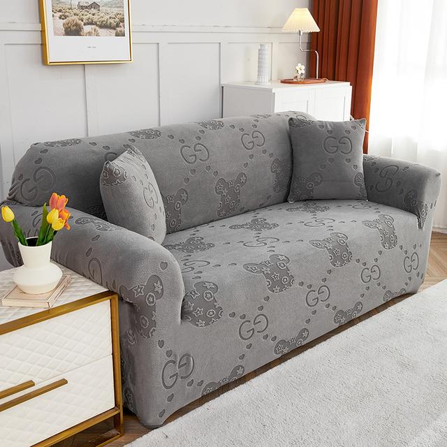 Эластичные плюшевые жаккардовые чехлы для диванов, чехлы для диванов, чехлы для дивана, защита для мебели, мягкие нескользящие эластичные чехлы