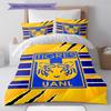 Tigres UANL Pattern Bedding Set Quilt Cover Pillowcase Home Decor Gift (1 * duvet cover + 2 * pillowcase, without core)