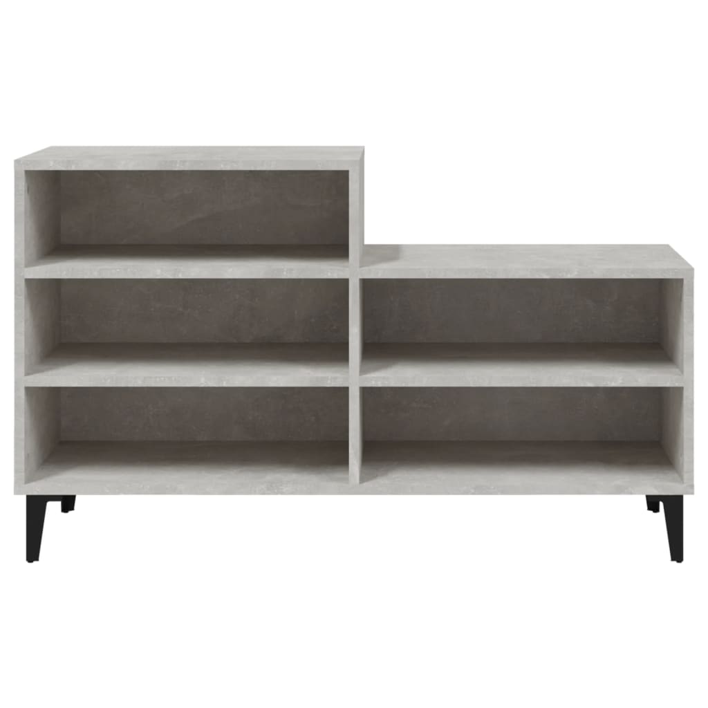 Shoe Rack Concrete Grey 102 x 36 x 60 cm Particleboard