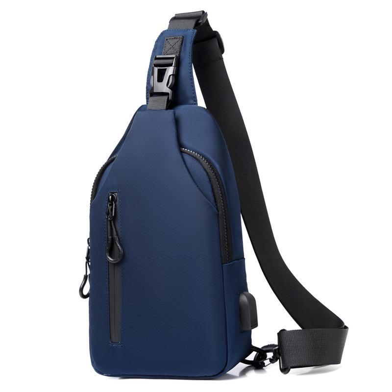 Мужской повседневный рюкзак из ткани Оксфорд в корейском стиле на грудь и плечо