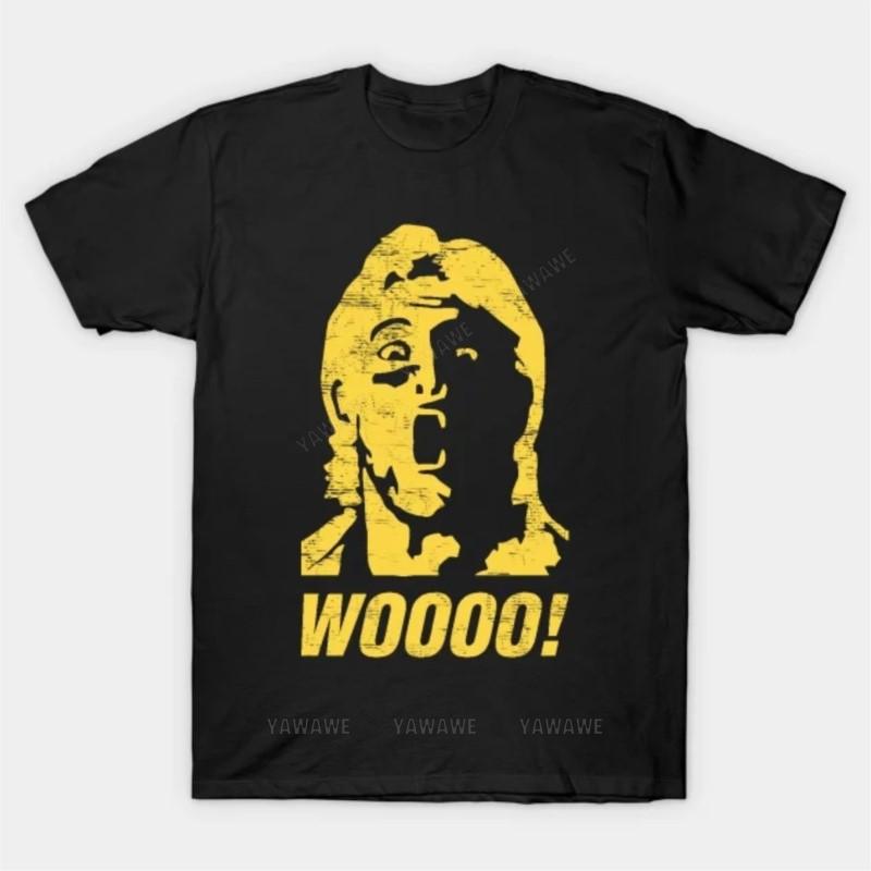 Brand Unisex tee shirt black tshirts for Unisexs Ric Flair Woooo T Shirt unisex cotton summer short sleeve fashion Unisex teeshirt