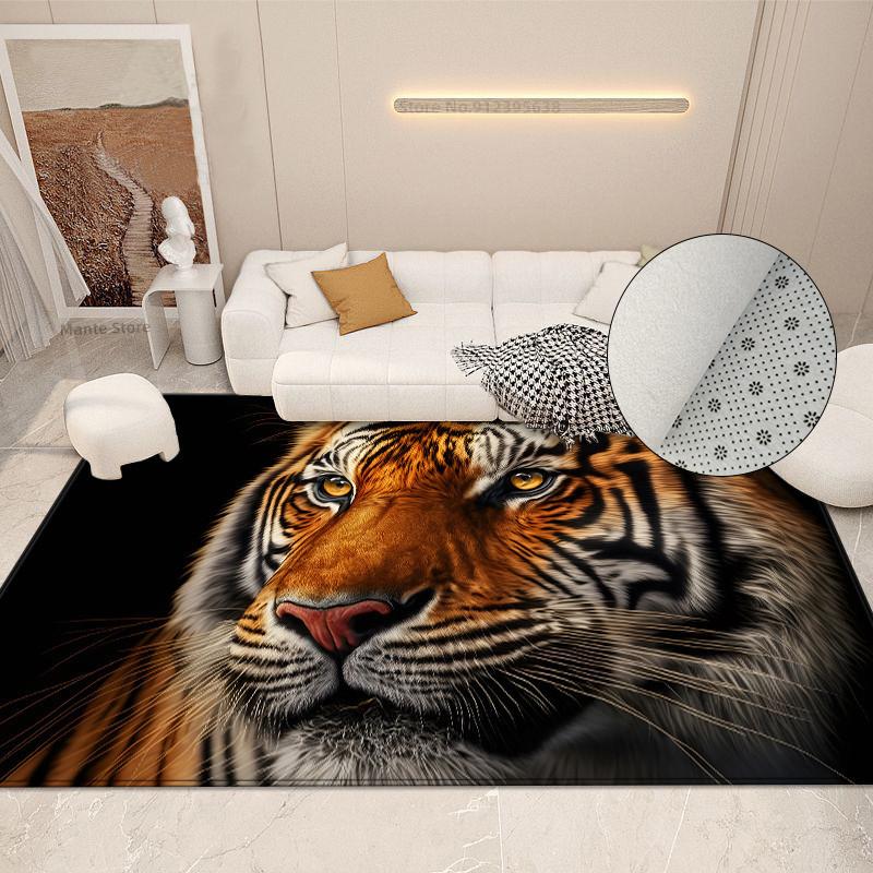 3D тигровый ковер для гостиной, мягкие коврики для спальни с животным принтом, модный коврик для ванной комнаты, коврик для спальни