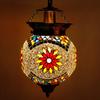 Glass Mosiac LED Round Hanging Lamp for Home Bar Restaurant Cafe Decoration, Multicolour, 50W
