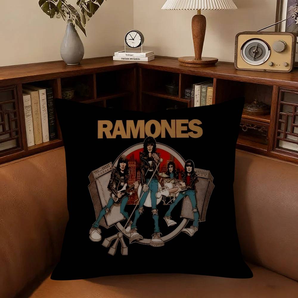 Band Punk R-Ramones Anime Cushion Cover 30X50 Polyester Sofa Cushions Decorative Throw Pillows Home Decoration Pillowcover