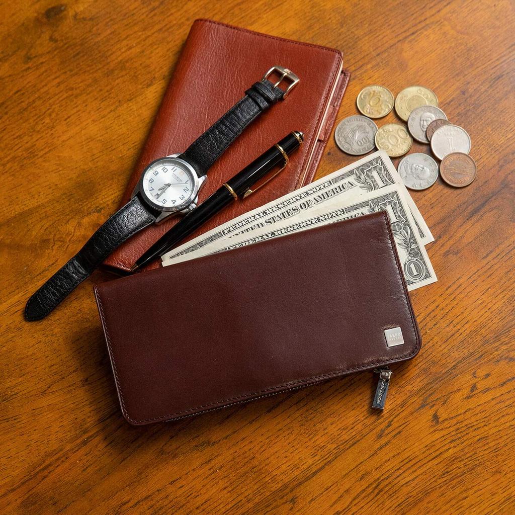 Takeo Kikuchi Pierre Long Wallet 181615 Navy Men's [07]