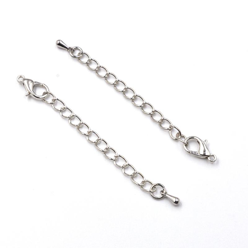 Бусины с каплями воды на конце, удлинительная цепь, карабины, соединитель для самостоятельного изготовления ювелирных изделий, браслетов, ожерелий, фурнитуры