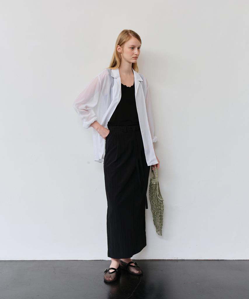The Rye Easy Banding Long Skirt(Black)