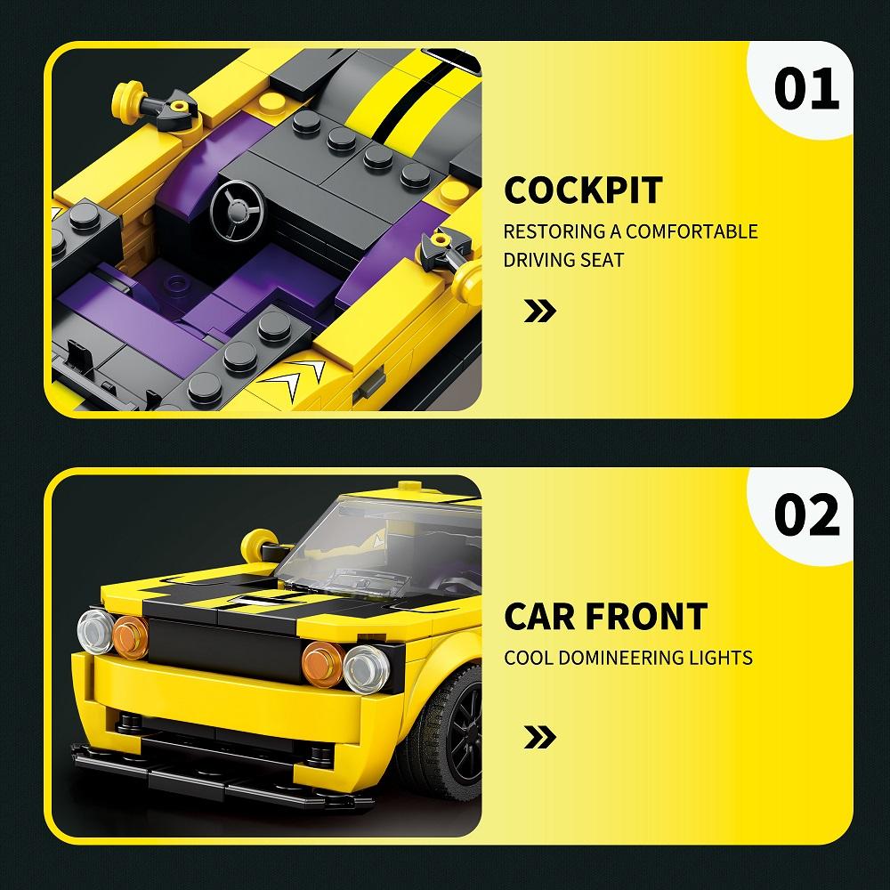 336 деталей DIY Car Building Blocks Kit Model Car Kit для демонстрации и коллекционирования гоночных игрушек для мальчиков и взрослых