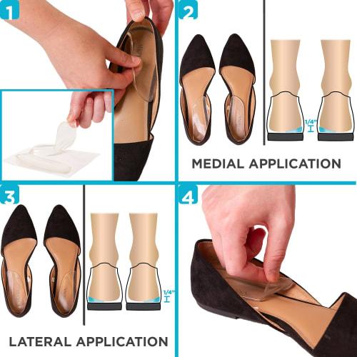 Medial & Lateral Heel Wedge Silicone Insoles (Pair) by BraceAbility