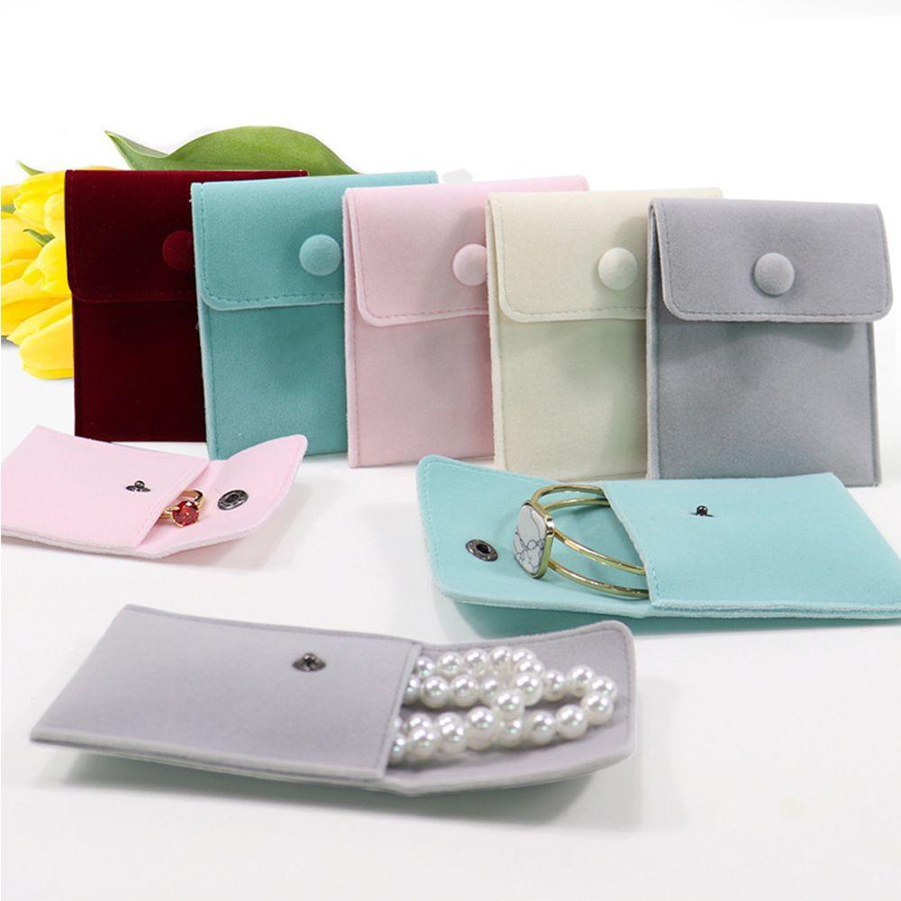 New Snap Velvet Necklace Wrapping Bag Jewelry Packaging Bag Bracelet Bag Storage Pouch