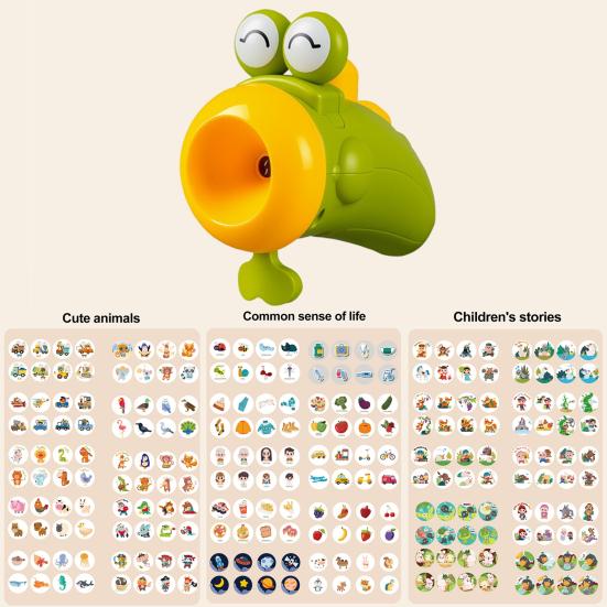 Детский фонарик-проектор игрушка 10 дисков 80 изображений раннее развитие электрический проецируемый фонарь малыши животное сказка здравый смысл обучающая игрушка