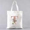 Custom Name White Canvas Tote Bag Large Capacity Foldable Supermarket Shopping Bag For Women Shopper Personalized Handbags