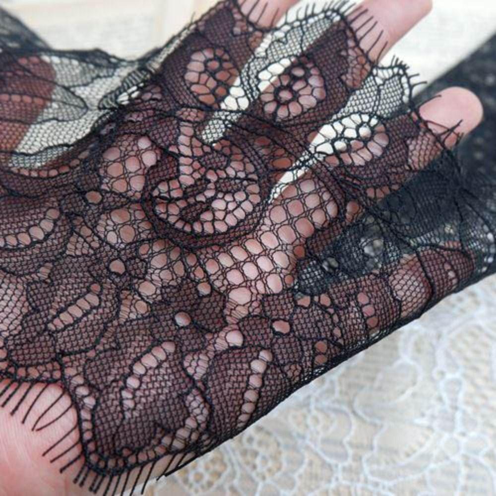 300 см Кружевная ткань с ресницами, бахромчатый край, материал для DIY, свадебная вышивка, материал для ручного шитья, кружево ручной работы