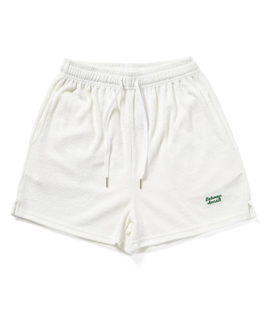 BETWEEN A AND B Terry Banding Shorts [White]