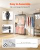 Clothing Garment Rack, Heavy Duty Clothes Rack, Freestanding Clothes Racks with Steel Frame, 363 kg Load Capacity Closet Wardrobe with Storage Shelves