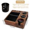 Espresso Knock Box, Espresso Accessory Organizer Box, 51mm-58mm Tamping Station Base, 9-in-1 Storage Wooden Espresso Tamper Mat, Tamper Stand,