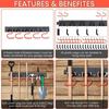 Wall Mounted Mop and Broom Holder S Type Cleaning Tool Hooks Utility Shovel Rack  Bikes
