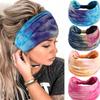 Boho Headbands for Women Wide Turban Knotted Hairbands Printed Bandanas Yoga Sweatband Sport Head Scarf Large African Head Wraps