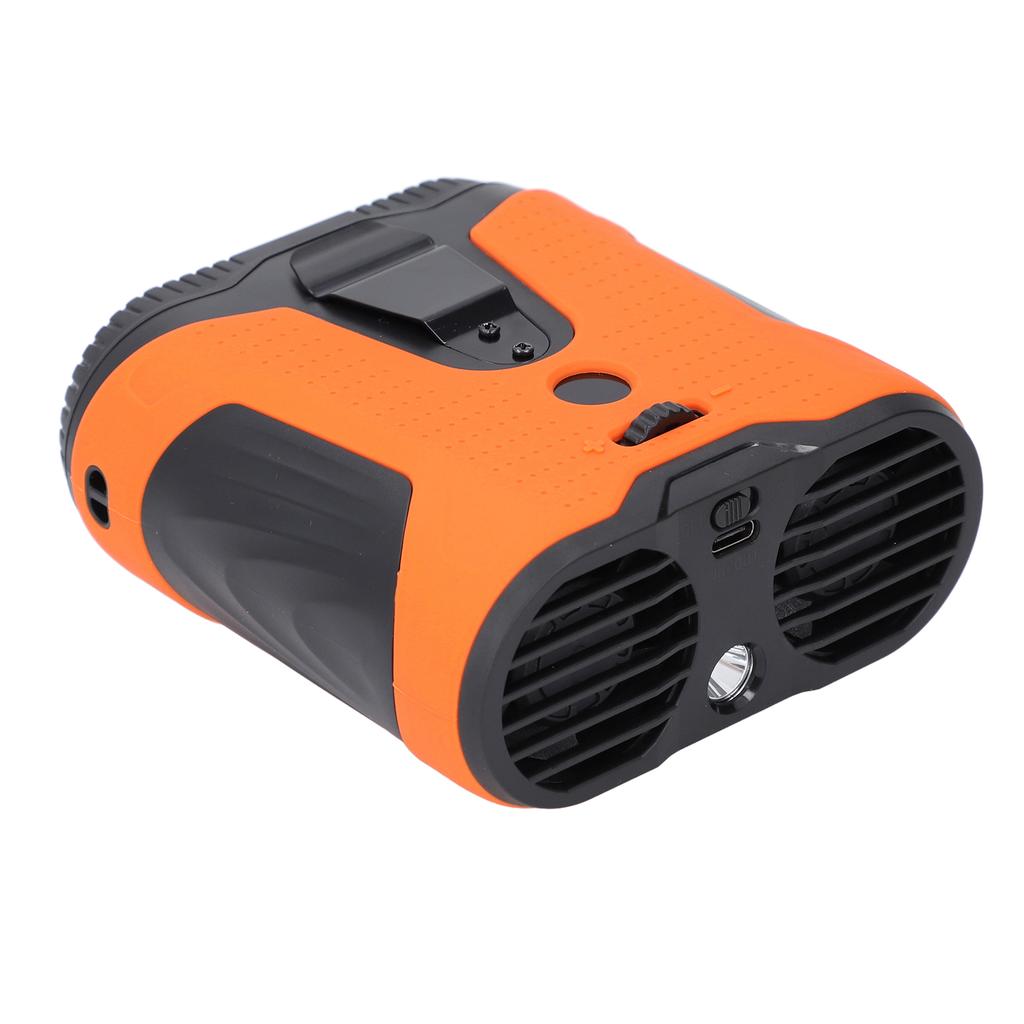 Поясной вентилятор, время работы 16 часов, аккумулятор 10000 мАч, ЖК-дисплей, носимый персональный вентилятор с зажимом, фонариком и