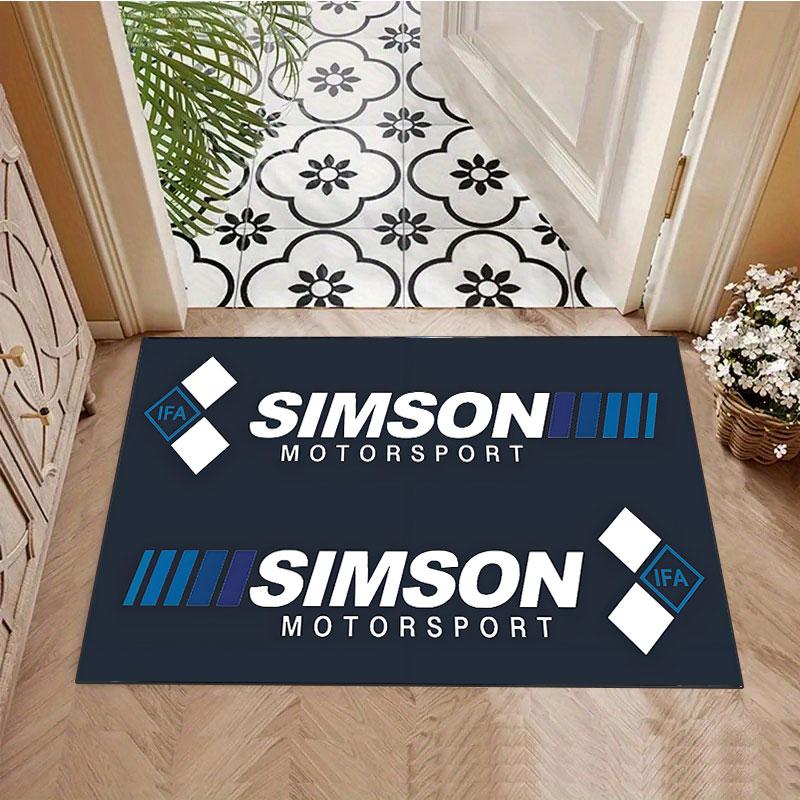 Simson Vintage Motorcycle Rug, suitable for living room, bedroom, game room, computer room and home décor.