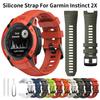 No Gaps 26mm Silicone Strap For Garmin Instinct 2X Solar - Tactical Edition Watchband Replacement Accessories