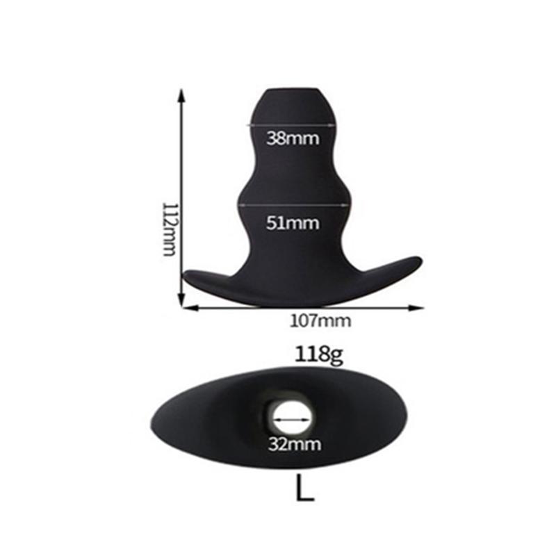 Секс-силиконовый полый тренировочный массажер для заднего двора, мастурбатор, полый дизайн, мягкая силиконовая анальная пробка