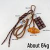 INS-Style Miu Series Alkaline Water Bread Bag - Cute Chocolate Pendant Jewelry Keychain