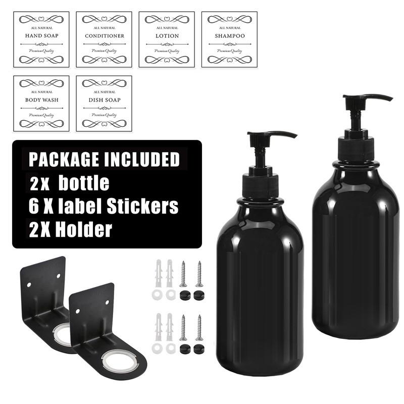 Бутылка для мыла HOT, дозатор для жидкого мыла, многоразовый шампунь, кондиционер, гель для душа, контейнер с этикеткой/стойкой
