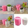 Flower Vase Molds Silicone Planter Mold Flower Pattern Flowerpot Mold Silicone Ornament Molds for Hand-Making Lover