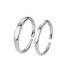 Sterling Silver Couple's Ring Korean Style S925 Sexy Design Simple Bracelet Open Couple Ring Men and Women Simple Ring Lettering