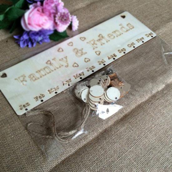 Family&Friends Hanging Calendar Wooden Board Birthday Reminder Plaque Home Decor MIT