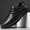 Высококачественная мужская кожаная обувь, деловая повседневная обувь без шнуровки