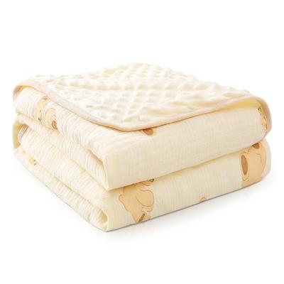 Одеяло из марли для младенцев Double Baby Bear Baby Shower, тонкое, пригодное для машинной стирки, одеяло, марля, одеяло, одеяло, 110 см100 см, плед, мальчики, девочки, подарок, легкий,