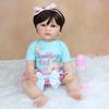 BZDOLL 55CM Full Silicone Body Reborn Baby Girl Doll Toy Soft Vinyl Princess Toddler Classic Dress Up Boneca Birthday Gift Present